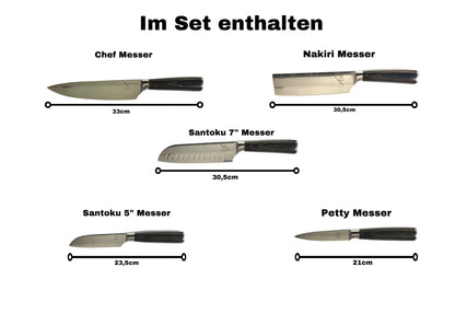 5-teiliges Messerset